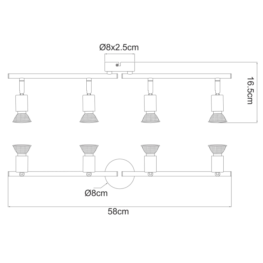 Globo - LED Reflektorska svjetiljka 4xGU10/3W/230V