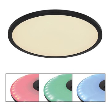 Globo - LED RGB stropna svjetiljka za kupaonicu s prigušivanjem LED/21W/230V 3000-6000K + daljinski upravljač IP44 crna