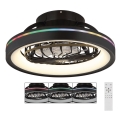 Globo - LED RGB stropni ventilator s prigušivanjem LED/40W/230V 2700-6500K + daljinski upravljač