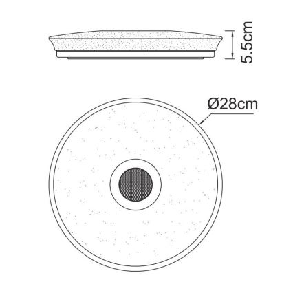 Globo - LED RGBW Prigušiva svjetiljka za kupaonicu sa zvučnikom LED/18W/230V 3000-6500K IP44 + daljinski upravljač