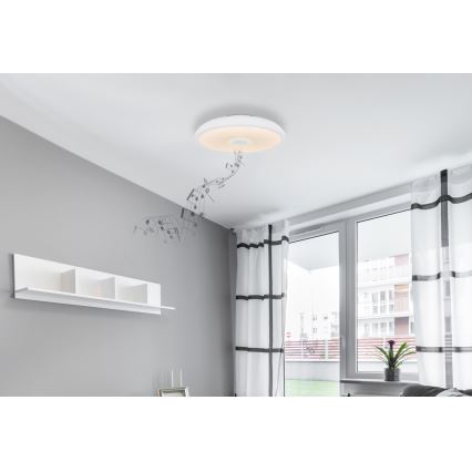Globo - LED RGBW Prigušiva svjetiljka za kupaonicu sa zvučnikom LED/18W/230V 3000-6500K IP44 + daljinski upravljač