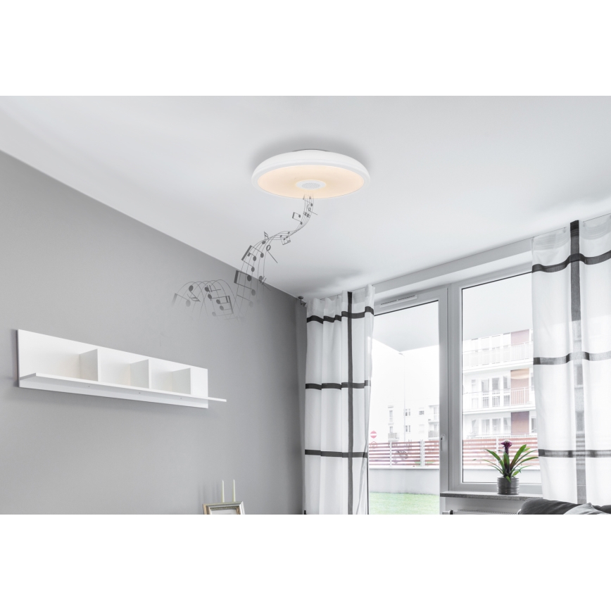 Globo - LED RGBW Prigušiva svjetiljka za kupaonicu sa zvučnikom LED/18W/230V 3000-6500K IP44 + daljinski upravljač