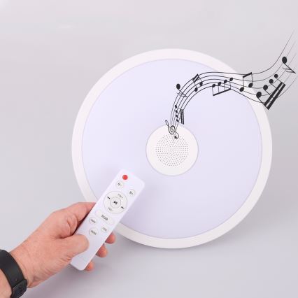 Globo - LED RGBW Prigušiva svjetiljka za kupaonicu sa zvučnikom LED/18W/230V 3000-6500K IP44 + daljinski upravljač