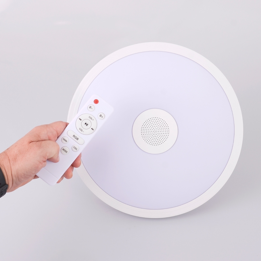 Globo - LED RGBW Prigušiva svjetiljka za kupaonicu sa zvučnikom LED/18W/230V 3000-6500K IP44 + daljinski upravljač