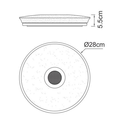 Globo - LED RGBW Prigušiva svjetiljka za kupaonicu sa zvučnikom LED/18W/230V 3000-6500K IP44 + daljinski upravljač