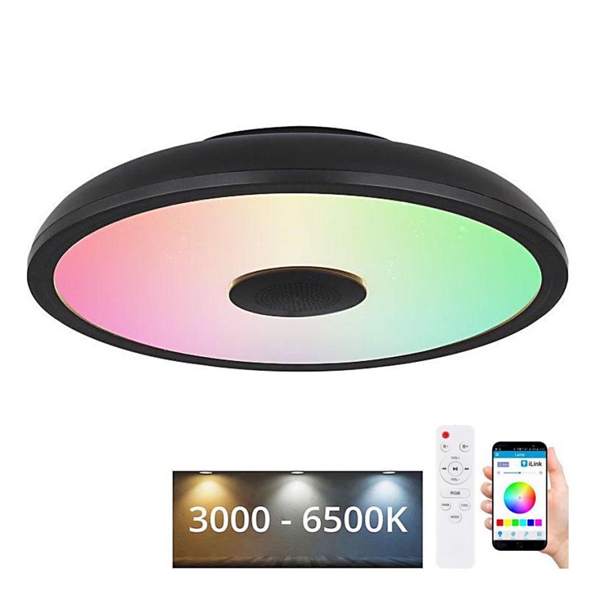 Globo - LED RGBW Prigušiva svjetiljka za kupaonicu sa zvučnikom LED/18W/230V 3000-6500K IP44 + daljinski upravljač