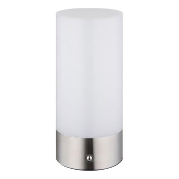 Globo - LED RGBW vanjska stolna lampa s dodirnim upravljanjem, prigušiva, LED/1,8W/5V 1500 mAh IP44 mat krom
