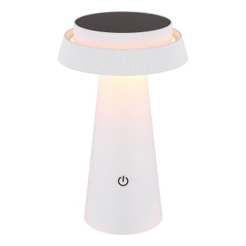 Globo - LED solarna dodirna lampa s mogućnošću prigušivanja LED/4W/3,7W IP54 bijela