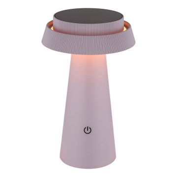 Globo - LED solarna dodirna lampa s mogućnošću prigušivanja LED/4W/3,7W IP54 ružičasta