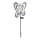 Globo - LED Solarno svjetlo LED/3V IP44 300 mAh srebrni leptir