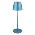 Globo - LED stolna lampa 3u1, prigušiva, s dodirnim upravljanjem, punjiva, za vanjsku upotrebu, LED/3W/5V 3000/4000/5000K IP54 1800 mAh plava
