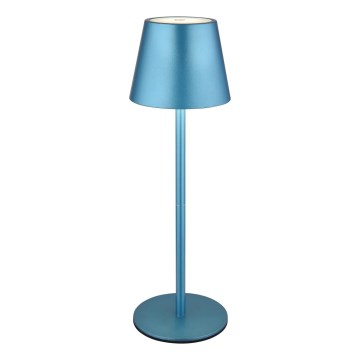 Globo - LED stolna lampa 3u1, prigušiva, s dodirnim upravljanjem, punjiva, za vanjsku upotrebu, LED/3W/5V 3000/4000/5000K IP54 1800 mAh plava