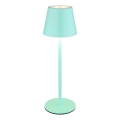 Globo - LED stolna lampa na dodir, punjiva, s mogućnošću prigušivanja, vanjska 3u1 LED/3W/5V 3000/4000/5000K IP54 1800 mAh mentolno-zelena