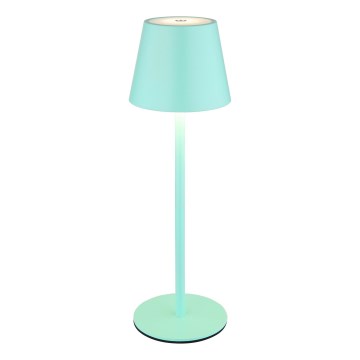 Globo - LED stolna lampa na dodir, punjiva, s mogućnošću prigušivanja, vanjska 3u1 LED/3W/5V 3000/4000/5000K IP54 1800 mAh mentolno-zelena