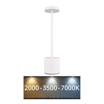 Globo - LED stolna lampa s dodirnim prigušivačem LED/1,2W/3,7V 2000K/3500K/7000K 1200 mAh USB bijela