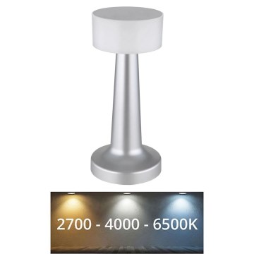 Globo - LED stolna lampa s dodirnim prigušivačem LED/1W/3,7V 2700K/4000K/6500K 800 mAh USB mat krom