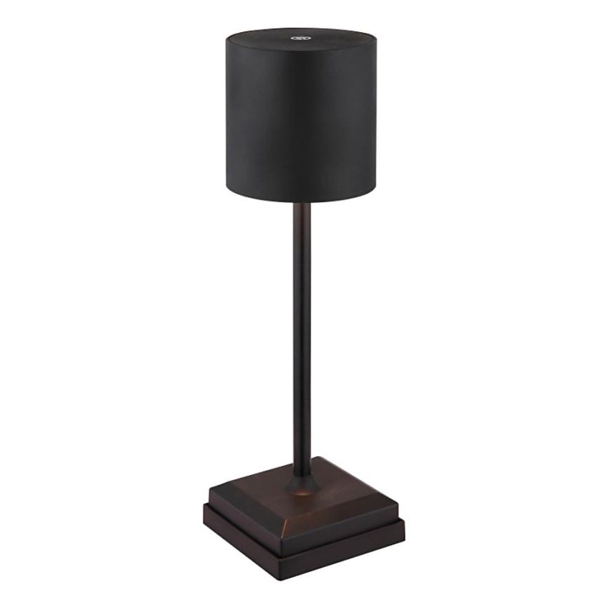 Globo - LED stolna lampa s dodirnim prigušivačem, punjiva, LED/1,5W/5V, 2200 mAh, crna