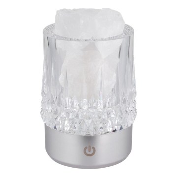 Globo - LED stolna lampa s dodirnim prigušivanjem LED/1W/5V 3000K 1200 mAh srebrna
