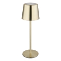 Globo - LED stolna lampa s dodirnim upravljanjem i prigušivanjem, punjiva, LED/2W/3,7V 3000/4000/6000K 2200 mAh, zlatna