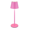 Globo - LED stolna lampa za vanjsku upotrebu, na dodir i s prigušivanjem, punjiva 3 u 1 LED/3W/5V 3000/4000/5000K IP54 1800 mAh ružičasta