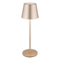 Globo - LED stolna lampa za vanjsku upotrebu s dodirnim upravljanjem i podesivom svjetlinom, punjiva, 3 u 1 LED/3W/5V 3000/4000/5000K IP54 1800 mAh mesing