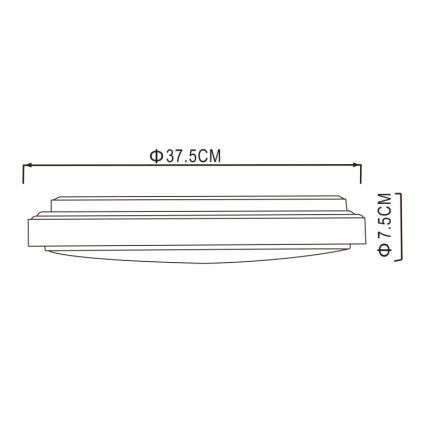Globo - LED Stropna svjetiljka LED/24W/230V 3000/4000/6000K pr. 37,5 cm