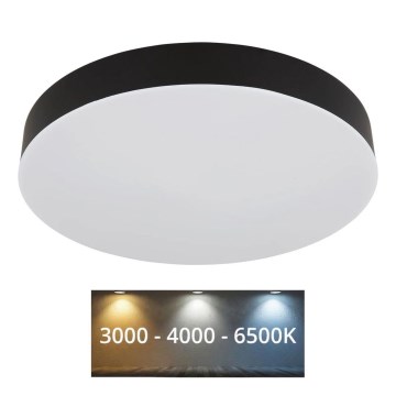 Globo - LED Stropna svjetiljka LED/24W/230V 3000K/4000K/6500K pr. 30 cm crna
