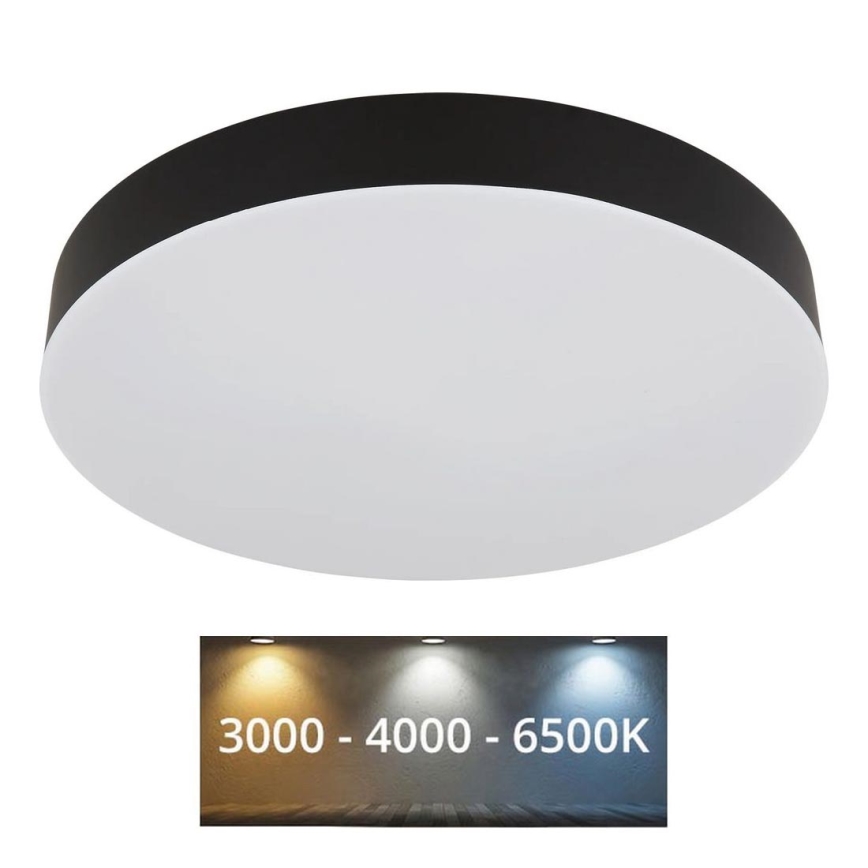 Globo - LED Stropna svjetiljka LED/24W/230V 3000K/4000K/6500K pr. 30 cm crna