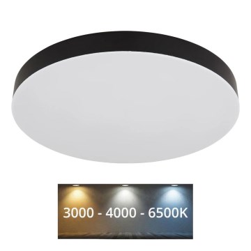 Globo - LED stropna svjetiljka LED/36W/230V 3000K/4000K/6500K promjer 40 cm crna