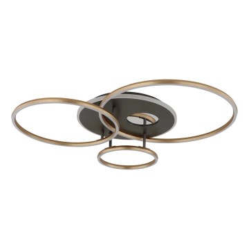 Globo - LED stropna svjetiljka s mogućnošću prigušivanja LED/54W/230V 2700-6000K 90x70 cm crna + daljinski upravljač