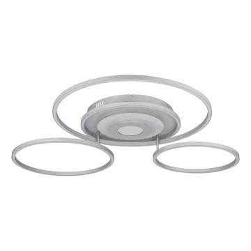 Globo - LED stropna svjetiljka s mogućnošću prigušivanja LED/60W/230V 2700-6500K 80,8x99,2 cm srebrna + daljinski upravljač