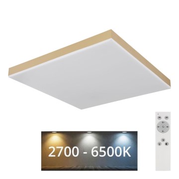 Globo - LED stropna svjetiljka s prigušivanjem LED/24W/230V 2700-6500K zlatna + daljinski upravljač