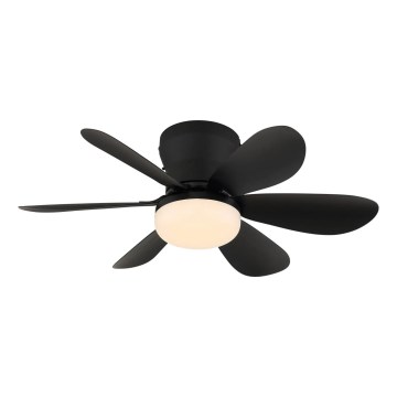 Globo - LED stropni ventilator s prigušivanjem LED/5W/230V 2700-6500K crna + daljinski upravljač