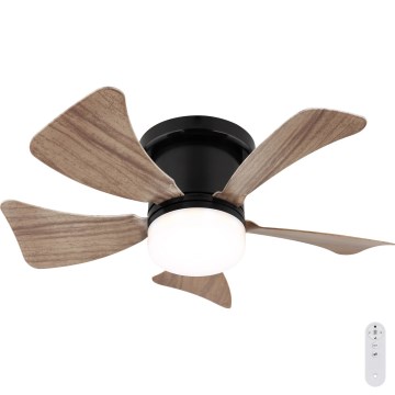 Globo - LED stropni ventilator s prigušivanjem svjetla LED/10W/230V 3000-6500K smeđa + daljinski upravljač