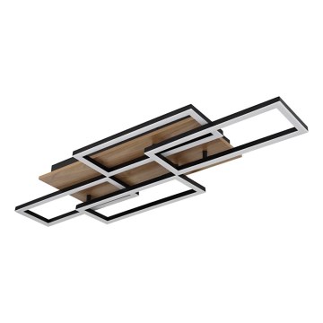 Globo - LED stropno svjetlo s prigušivanjem LED/40W/230V 2700-6500K 32,5x87,5 cm smeđa/crna + daljinski upravljač