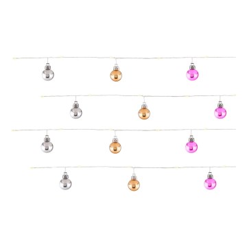 Globo - LED svjetlosni niz 20xLED/2xAA, 2,2 m, topla bijela