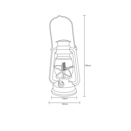 Globo - LED Ukrasni fenjer LED/0,5W/3xAA