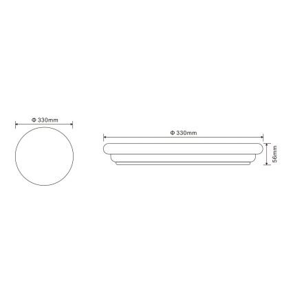 Globo - LED Vanjska stropna svjetiljka 1xLED/24W/230V IP54