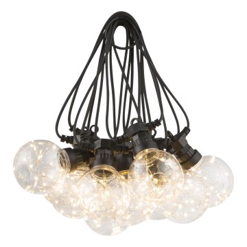 Globo - LED Vanjski dekorativni lanac 10xLED/0,27W/230V 7,5 m IP44 crna