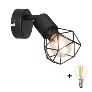 Globo - LED Zidna reflektorska svjetiljka XARA 1xE14/5W/230V crna