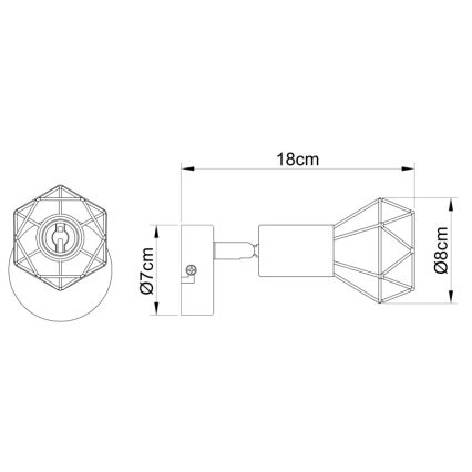 Globo - LED Zidna reflektorska svjetiljka 1xE14/6W/230V crna
