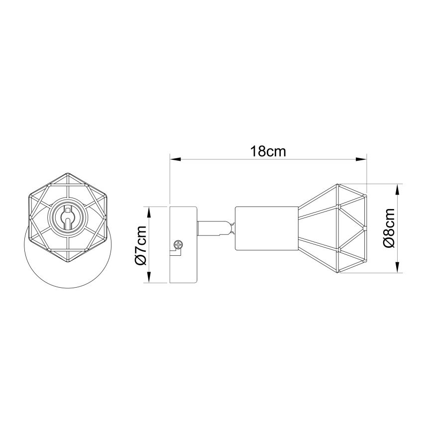 Globo - LED Zidna reflektorska svjetiljka 1xE14/6W/230V crna