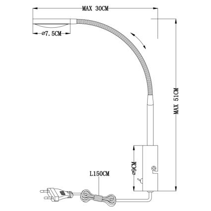 Globo - LED Zidna svjetiljka LED/6W/230V