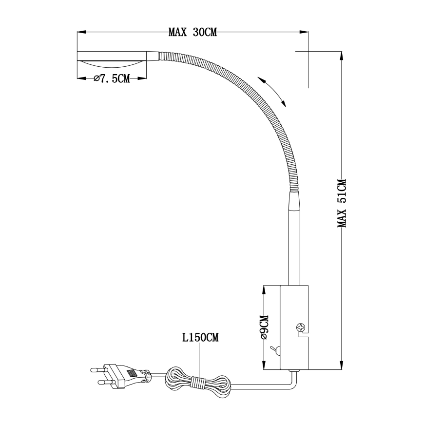Globo - LED Zidna svjetiljka LED/6W/230V