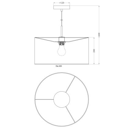 Globo - Luster 1xE27/60W/230V