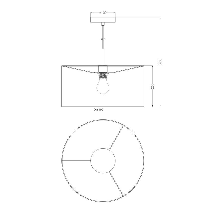 Globo - Luster 1xE27/60W/230V