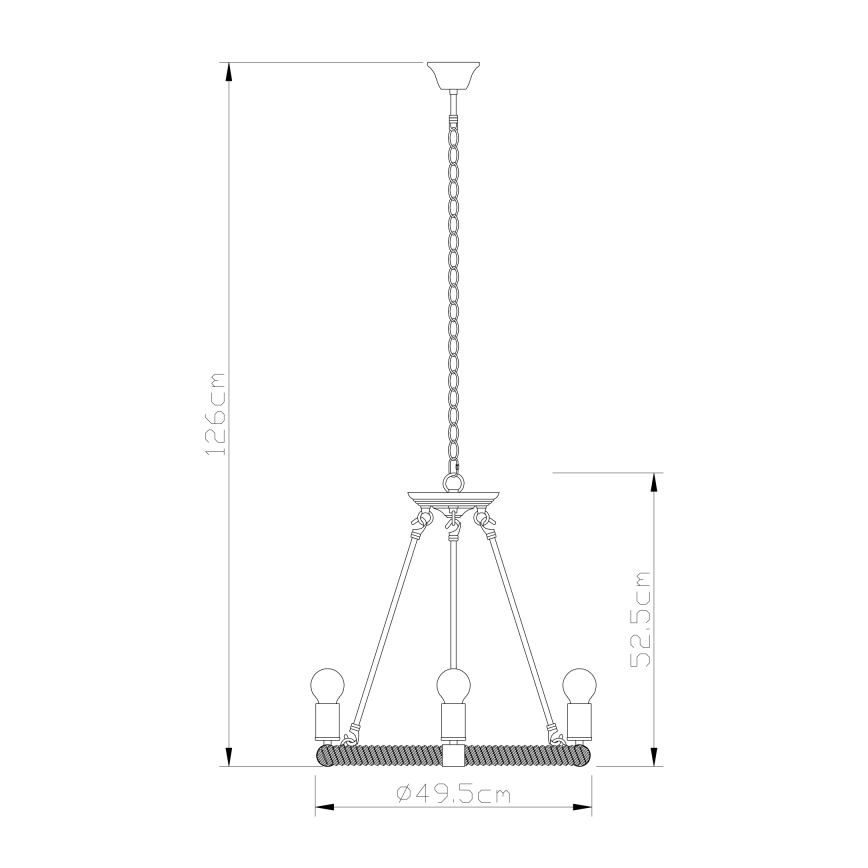 Globo - Luster na lancu 6xE27/40W/230V