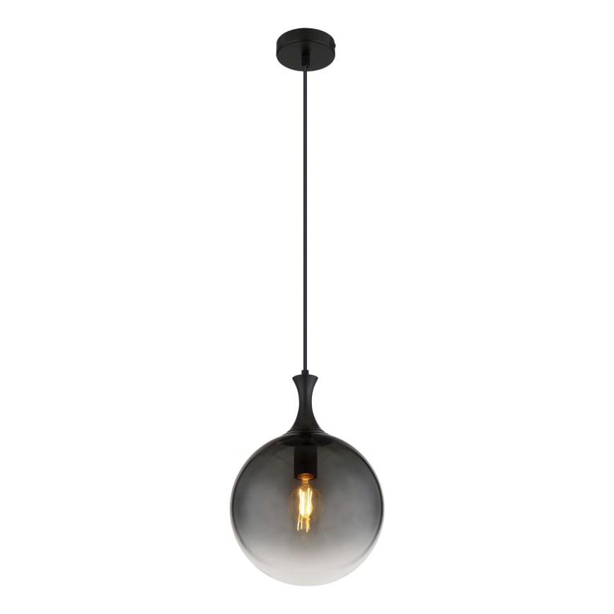Globo - Luster na sajli 1xE27/10W/230V pr. 25 cm crna