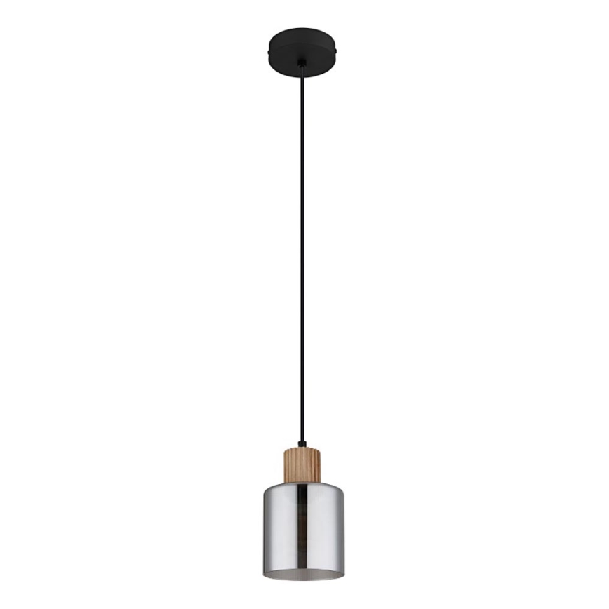Globo - Luster na sajli 1xE27/25W/230V crna pr. 12 cm