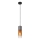 Globo - Luster na sajli 1xE27/25W/230V pr. 10,5 cm crna/bakrena